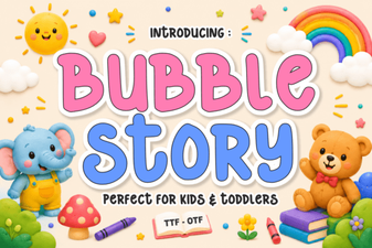 Creative Bubble Font for Storytelling Projects