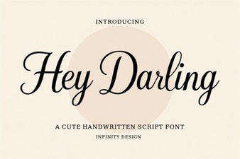 Hey Darling Font Designs for Creative Projects