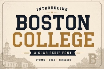 Boston College Font for Creative Design Projects